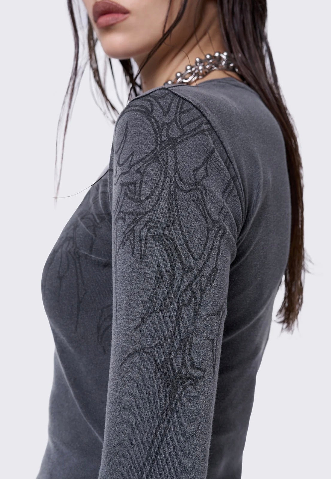 Minga London - Wildborn Washed Top Grey - Top | Women-Image