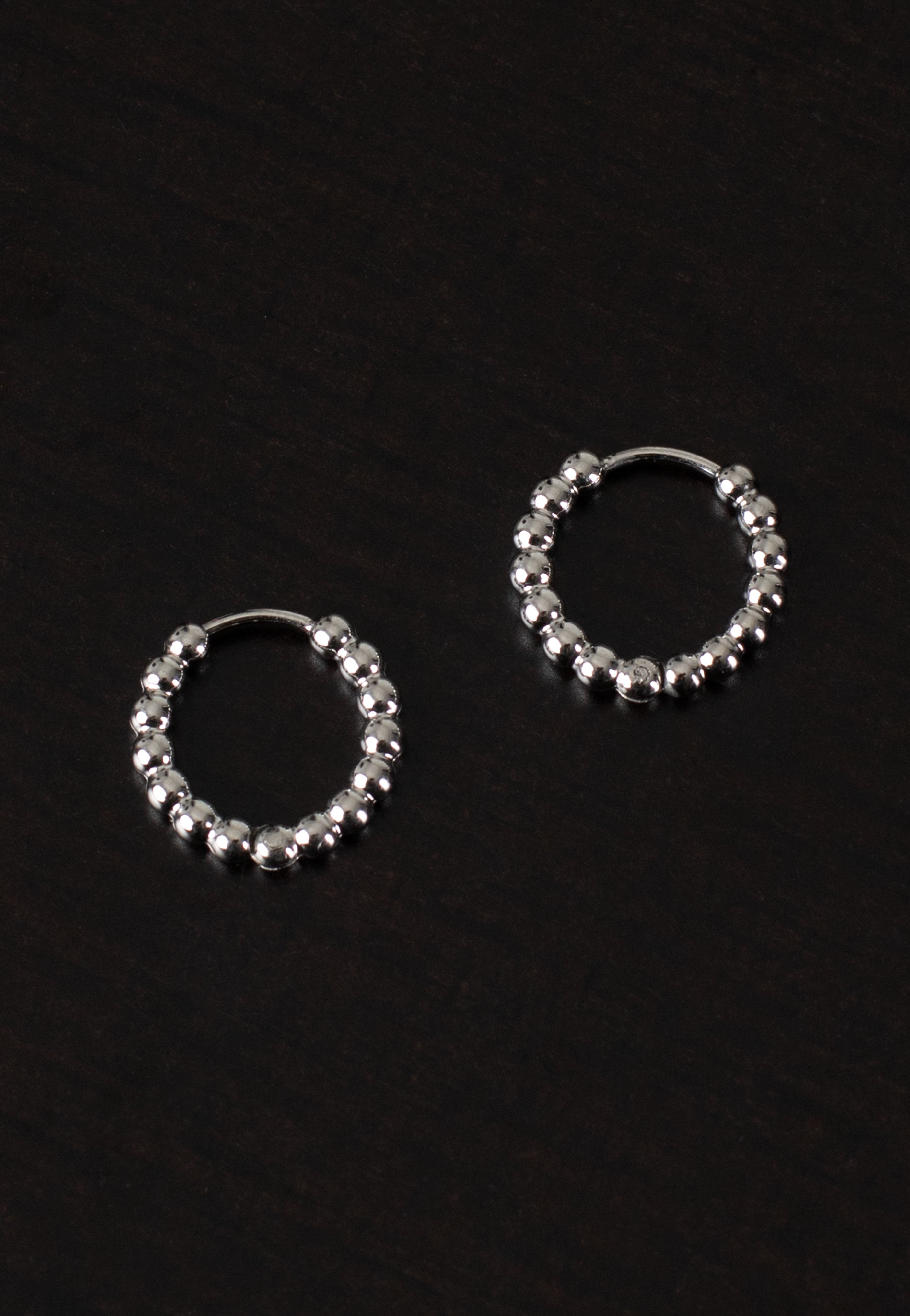 Wildcat - Little Basic Bubble Hoops Pairs 10 mm Silver - Earrings | Neutral-Image