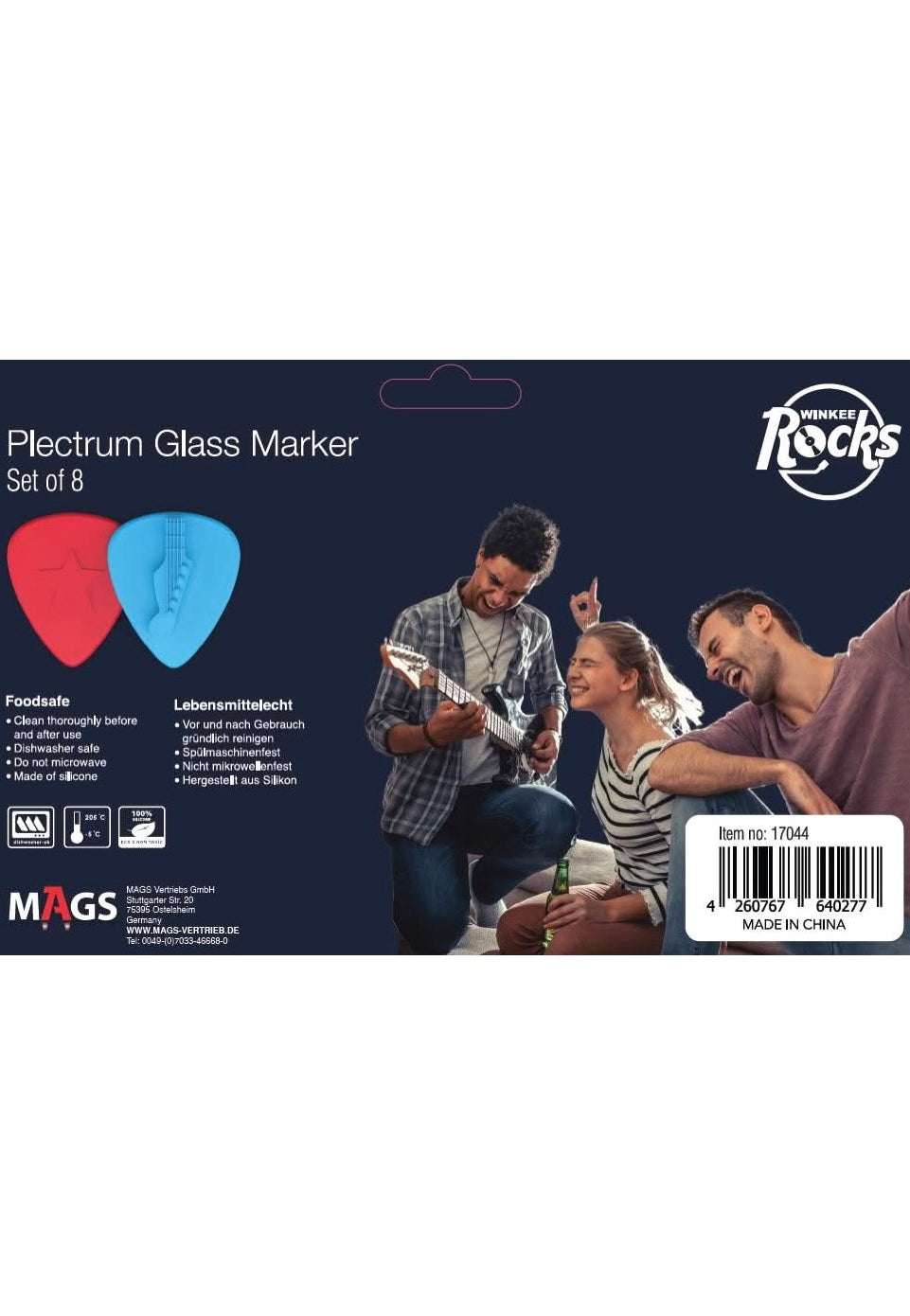 Winkee Rocks - Plektrum 8er - Glassmarker Set | Neutral-Image