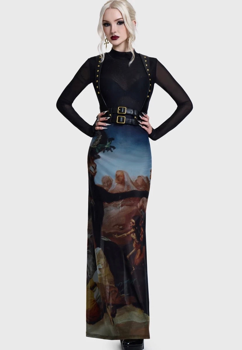 Killstar Witches' Sabbath Maxi Dress Black Kleid | Women-Image