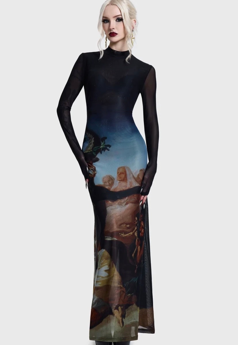Killstar Witches' Sabbath Maxi Dress Black Kleid | Women-Image