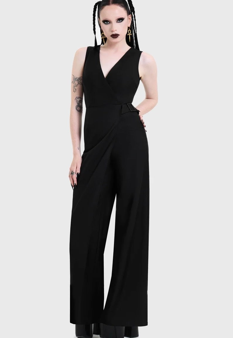Killstar Witchmarked Tailored Black Jumpsuit | Women-Image