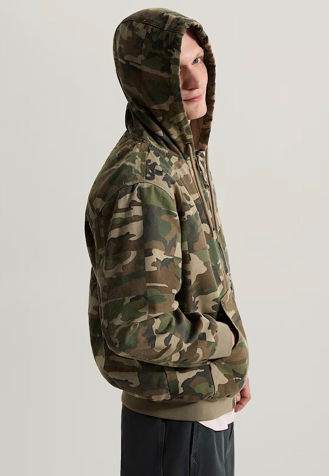 Vans Eli Workwear Canvas Aluminum Jacke | Men-Image