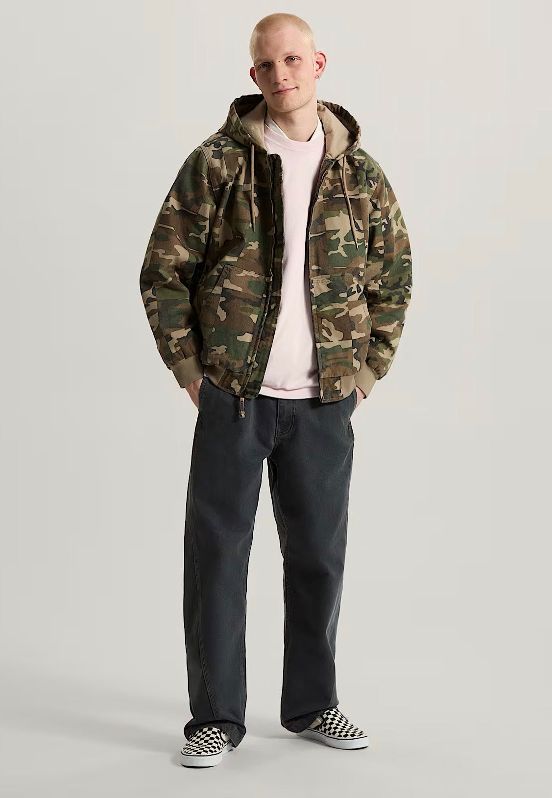 Vans Eli Workwear Canvas Aluminum Jacke | Men-Image