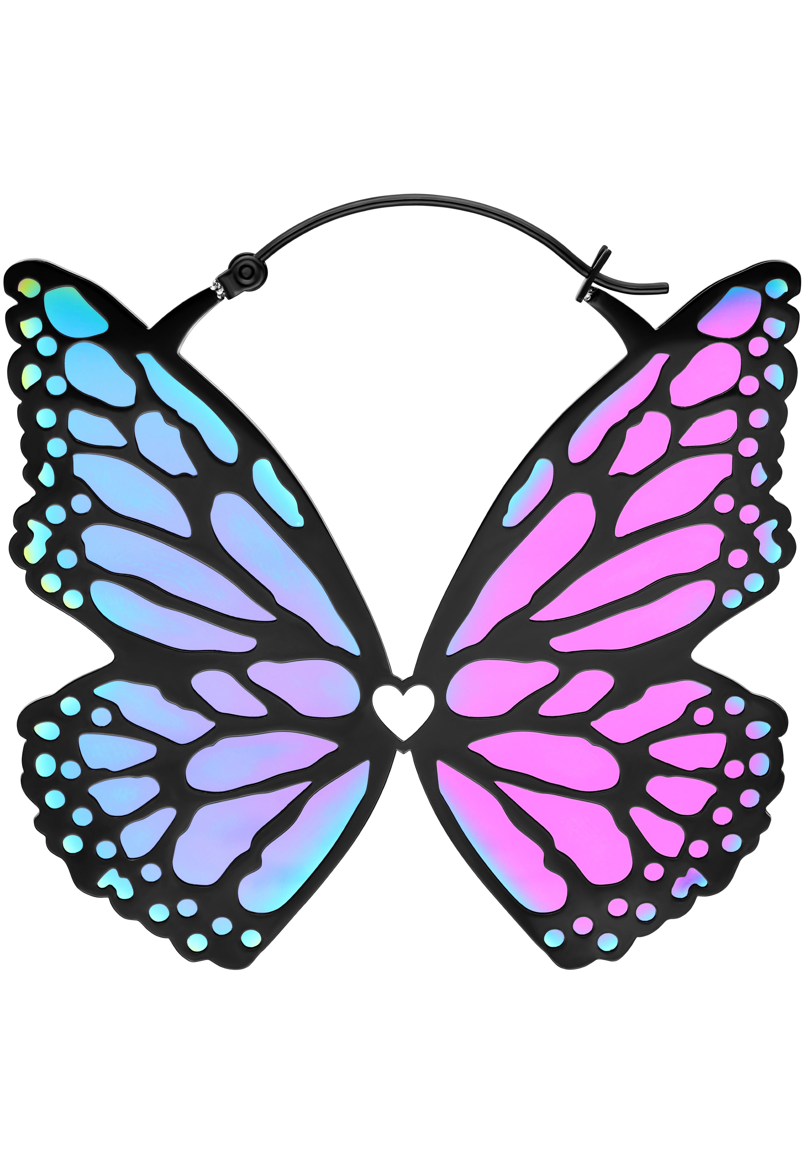 Wildcat - Butterfly Hoops Silver - Earrings | Neutral-Image