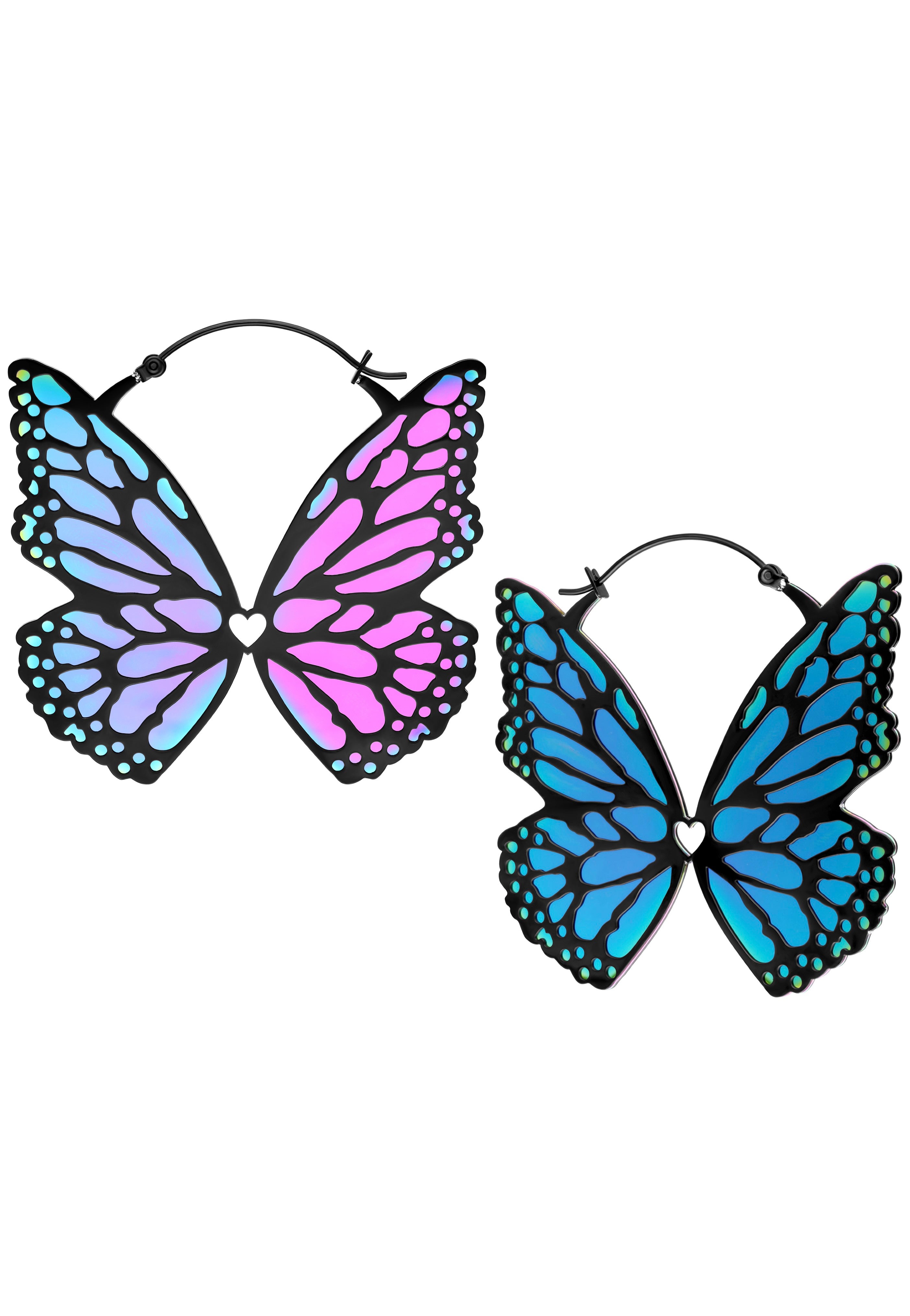 Wildcat - Butterfly Hoops Silver - Earrings | Neutral-Image