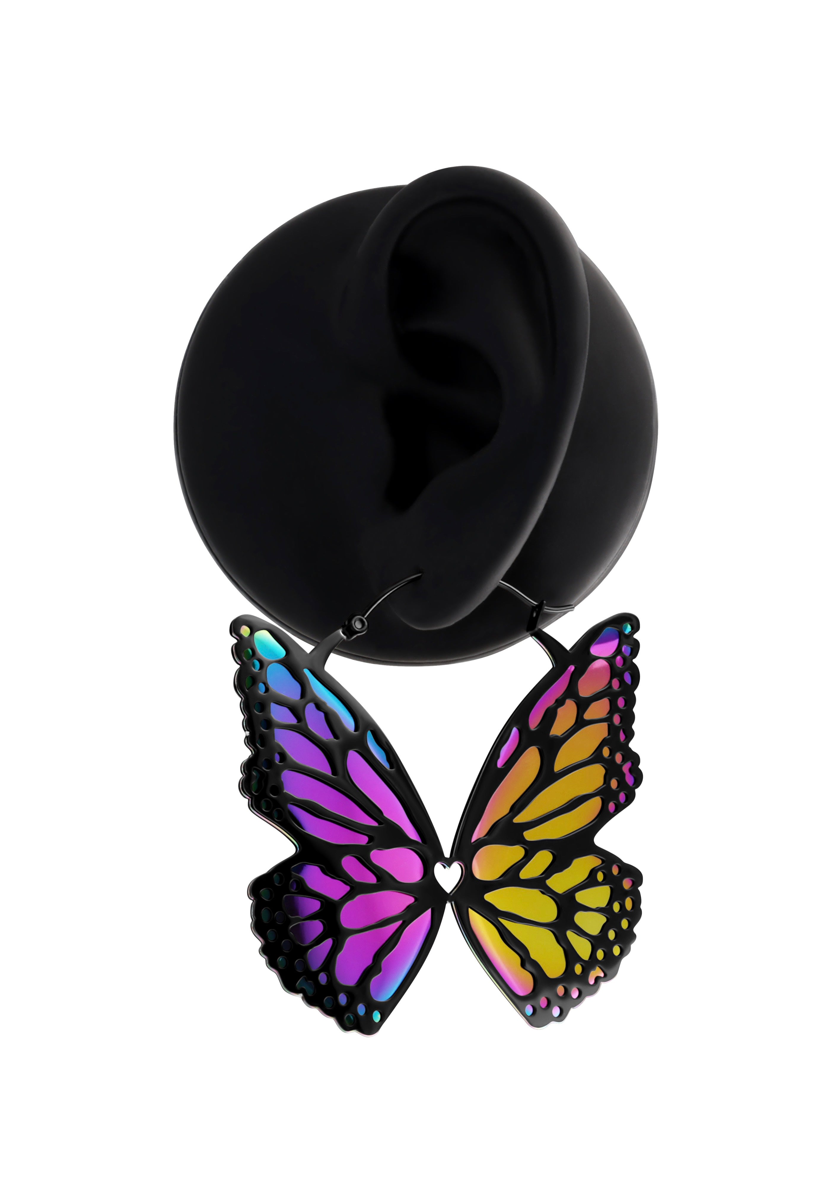 Wildcat - Butterfly Hoops Silver - Earrings | Neutral-Image