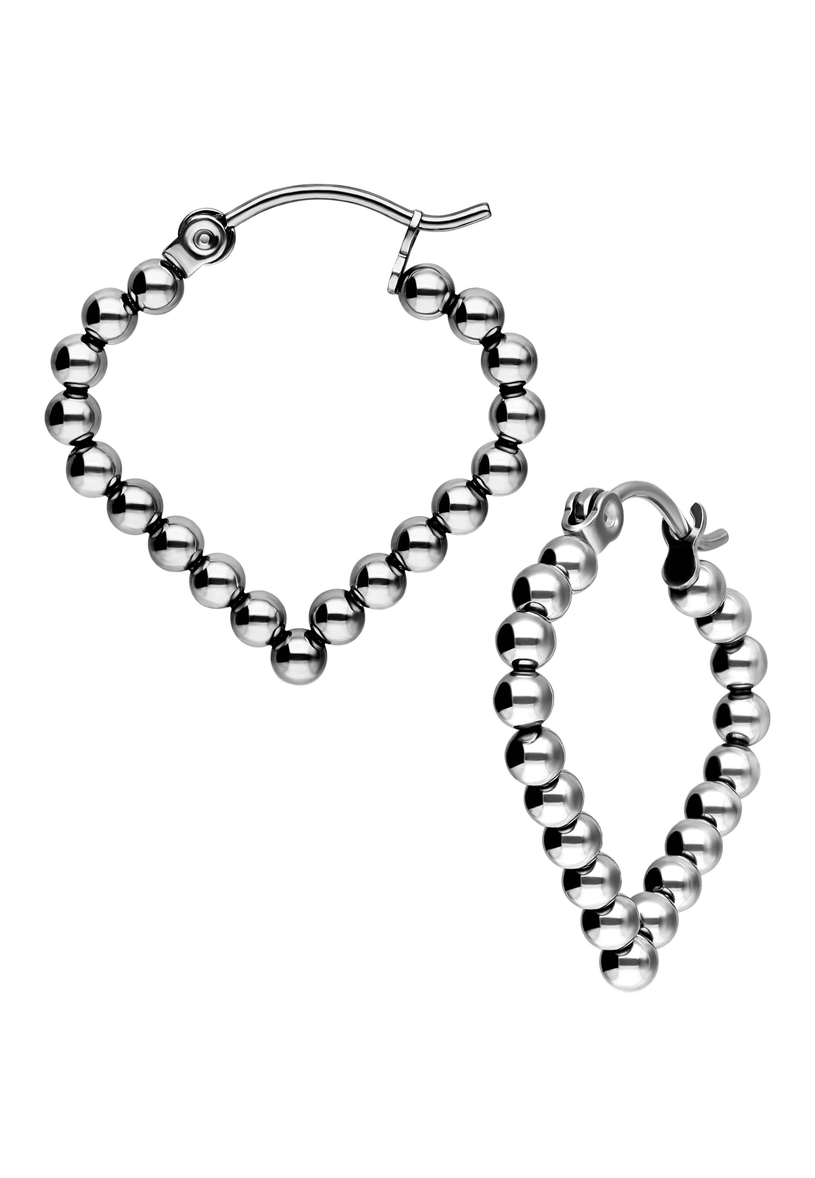 Wildcat - Bubble Polygon Hoops Silver - Earrings | Neutral-Image