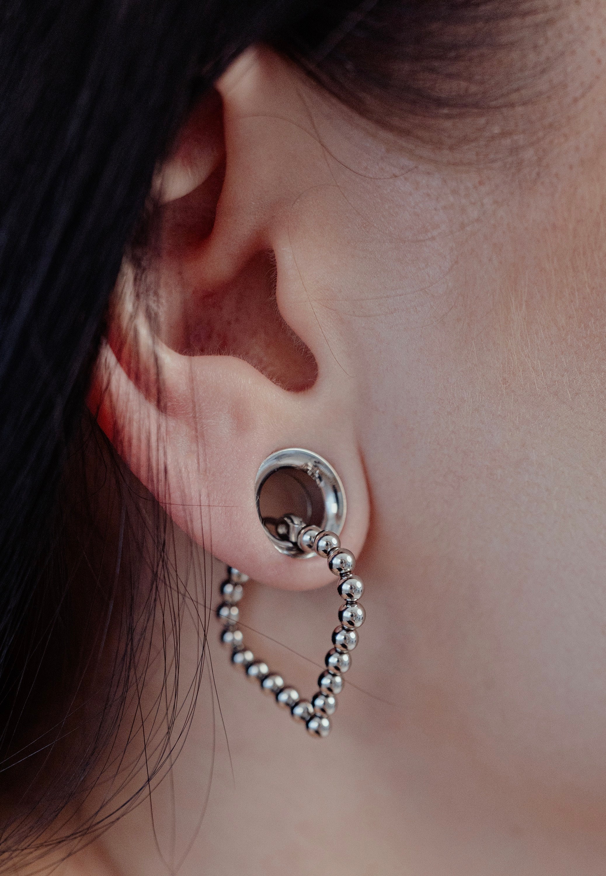 Wildcat - Bubble Polygon Hoops Silver - Earrings | Neutral-Image