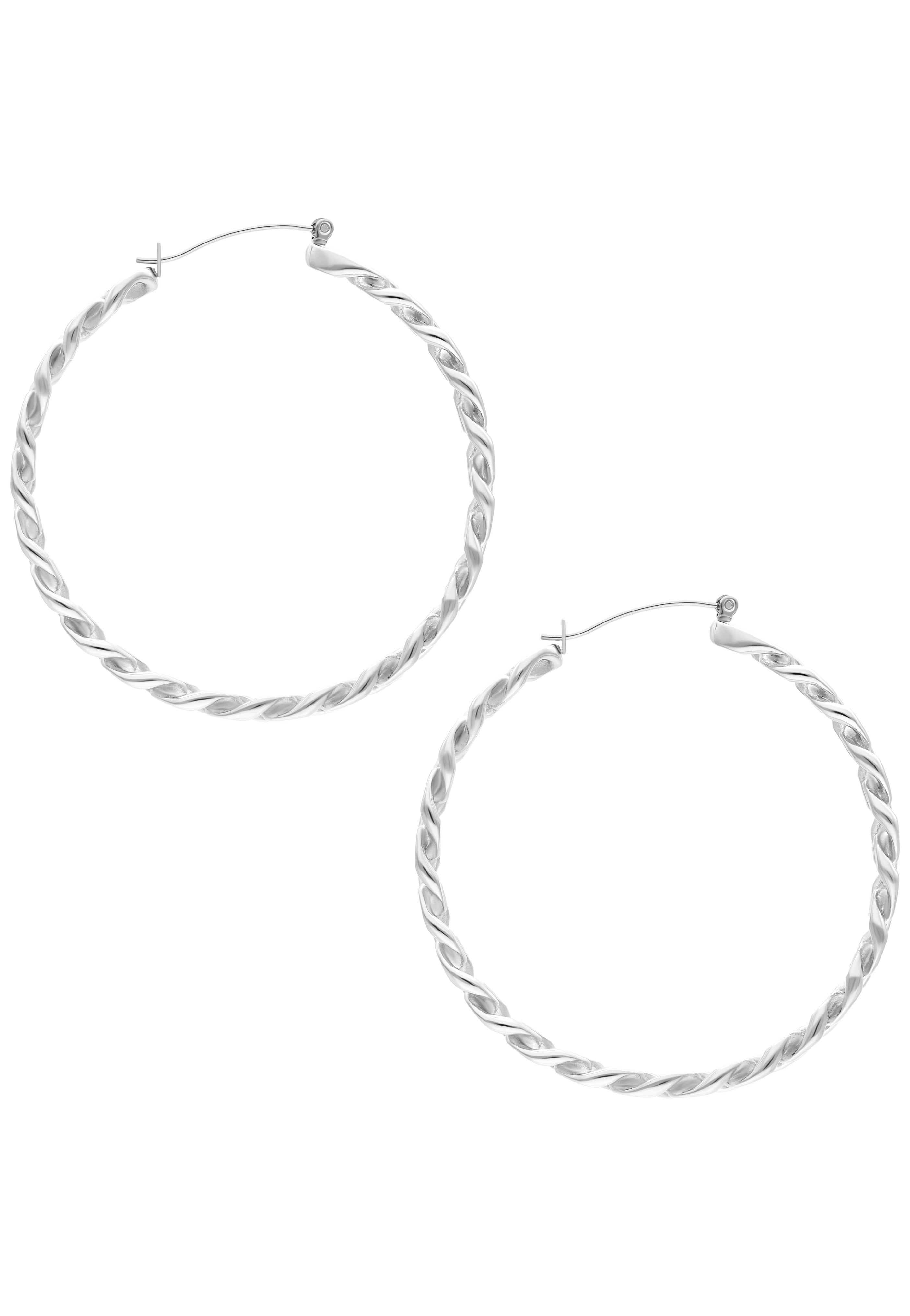Wildcat - Curbchain Hoops Silver - Earrings | Neutral-Image