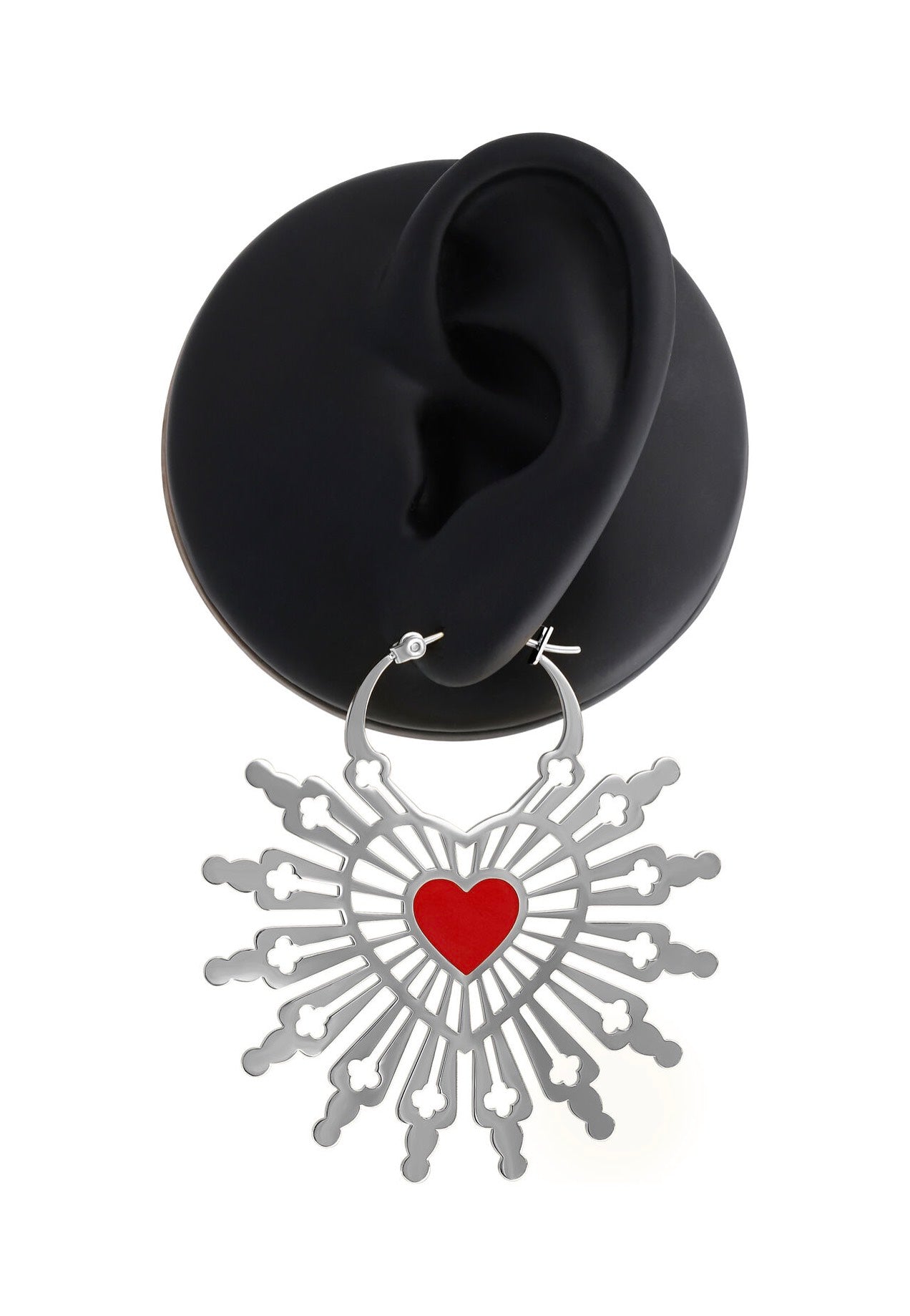 Wildcat - Sacred Heart Silver - Earrings | Neutral-Image