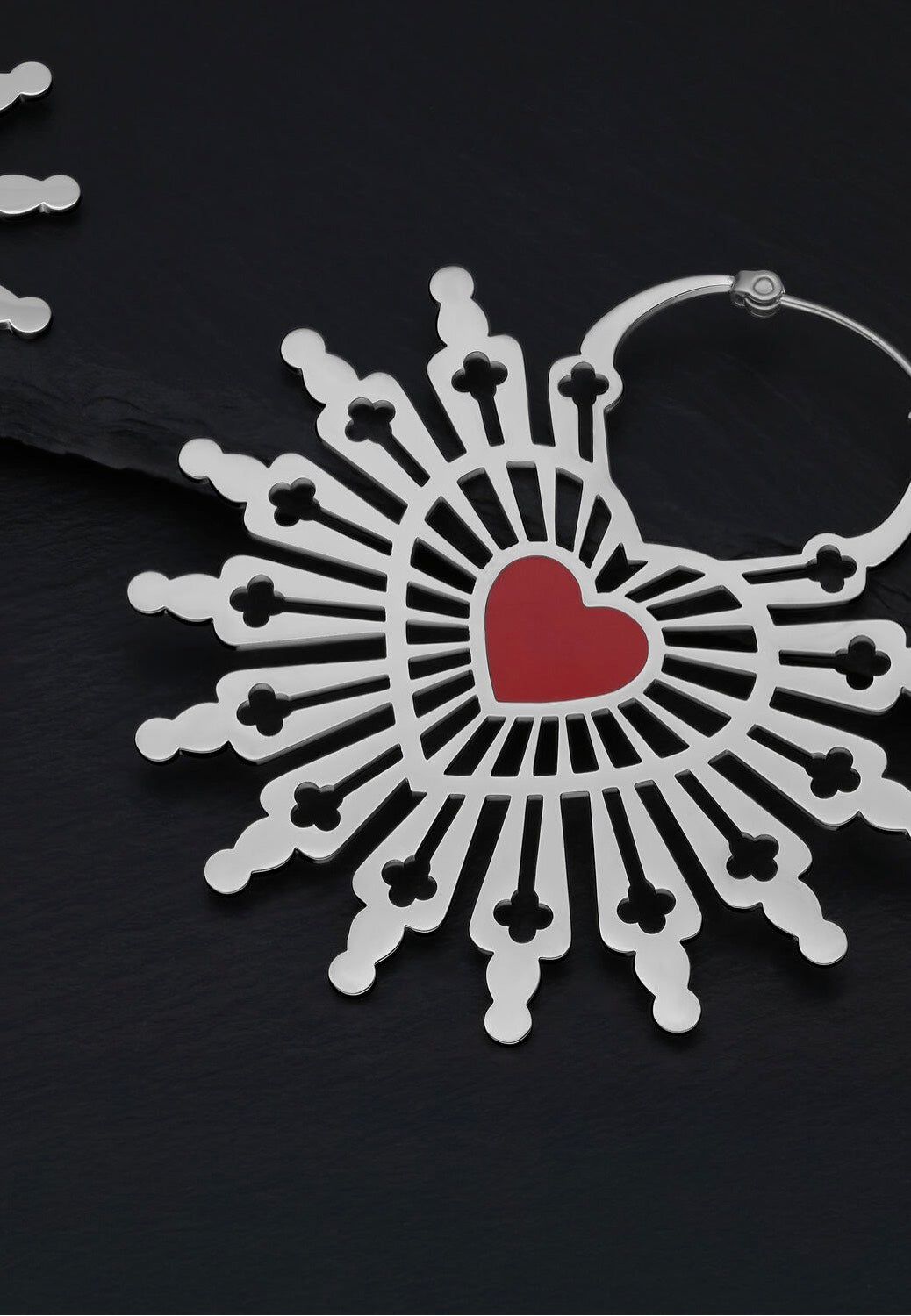 Wildcat - Sacred Heart Silver - Earrings | Neutral-Image