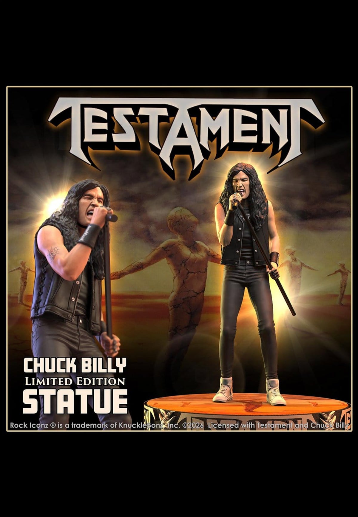 Testament Chuck Billy Rock Iconz Staty | Neutral-Image