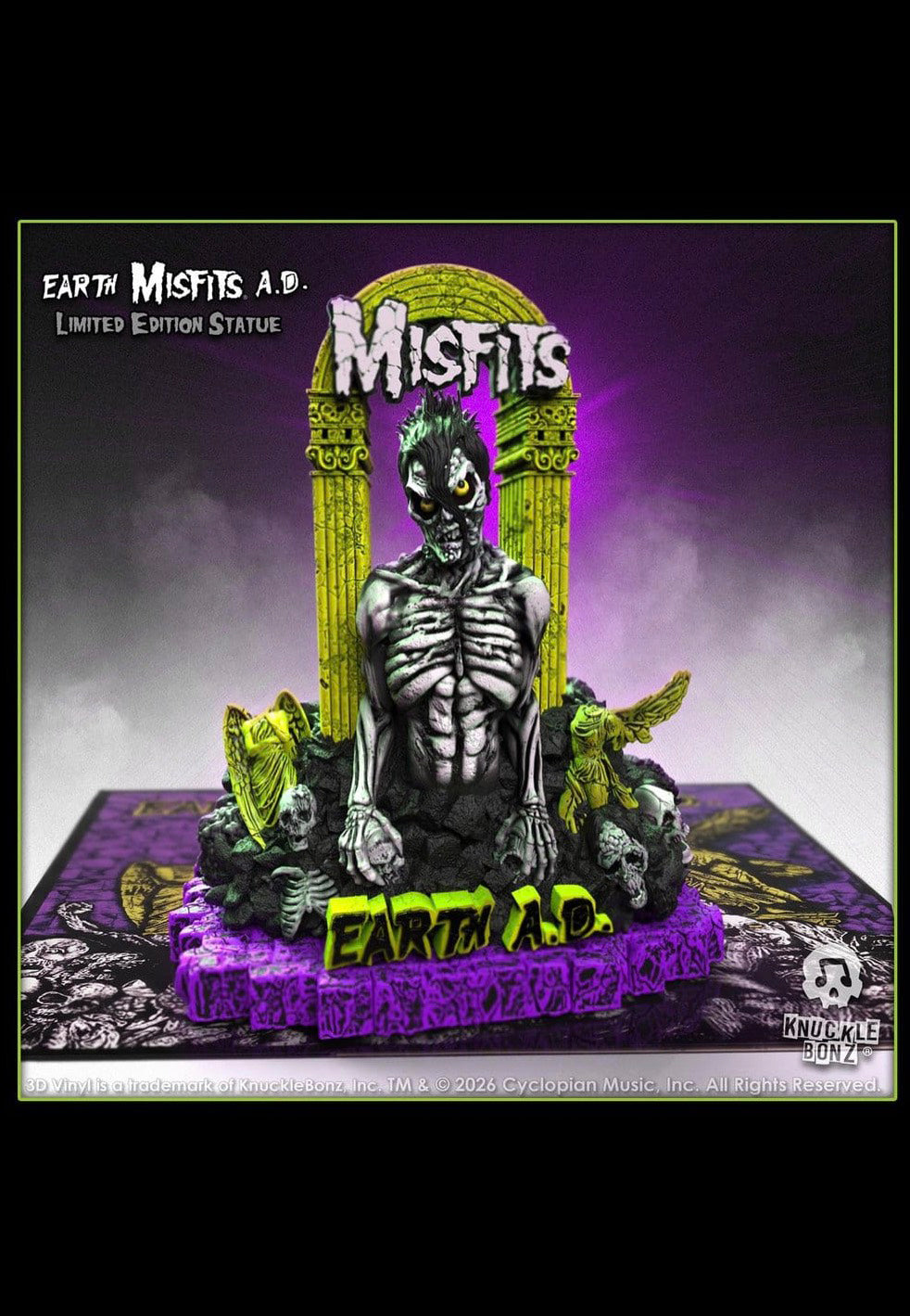 Misfits Earth A.D. Death Comes Ripping 3D Statue | Neutral-Image