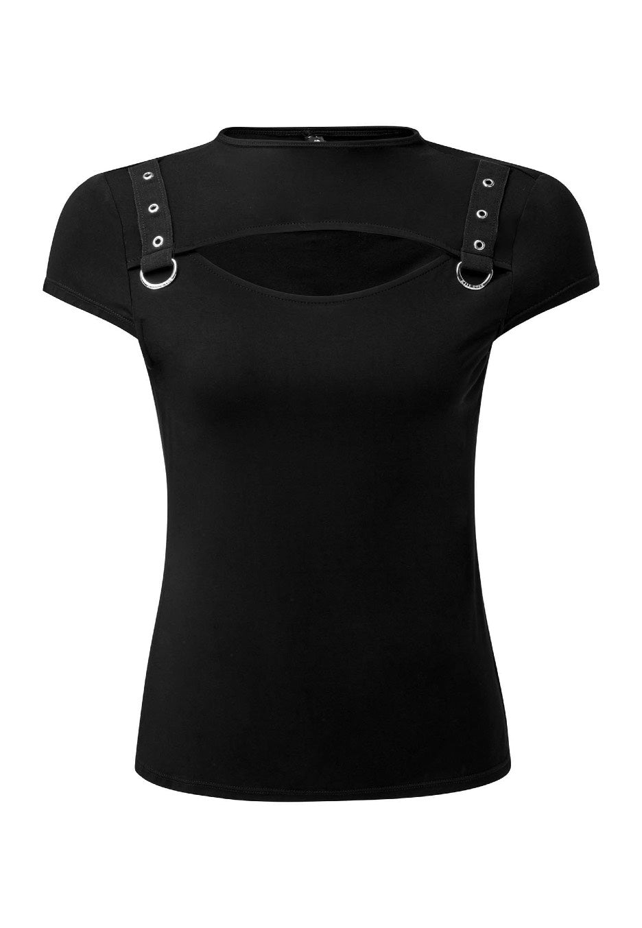 Killstar - Xara Keyhole Black - Top | Women-Image