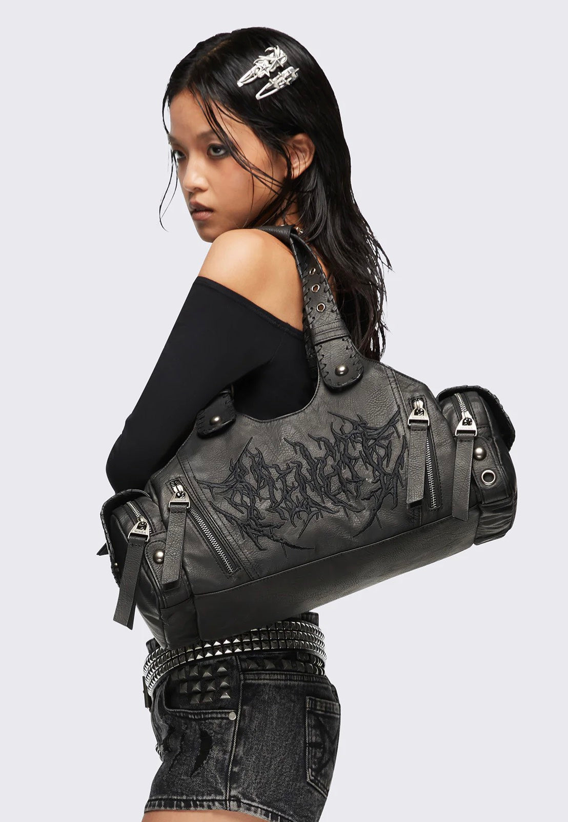 Minga London - Xyra Vegan Black - Shoulder Bag | Neutral-Image