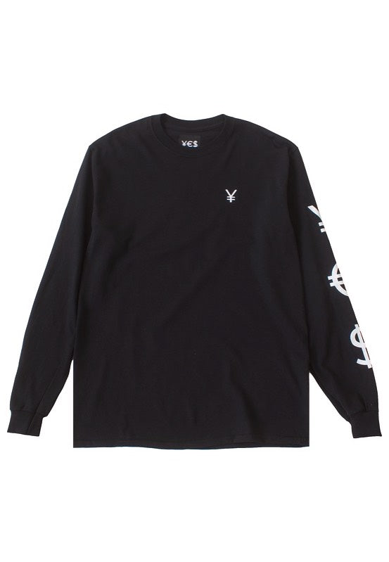 YES - ¥€$ Black - Longsleeve | Men-Image