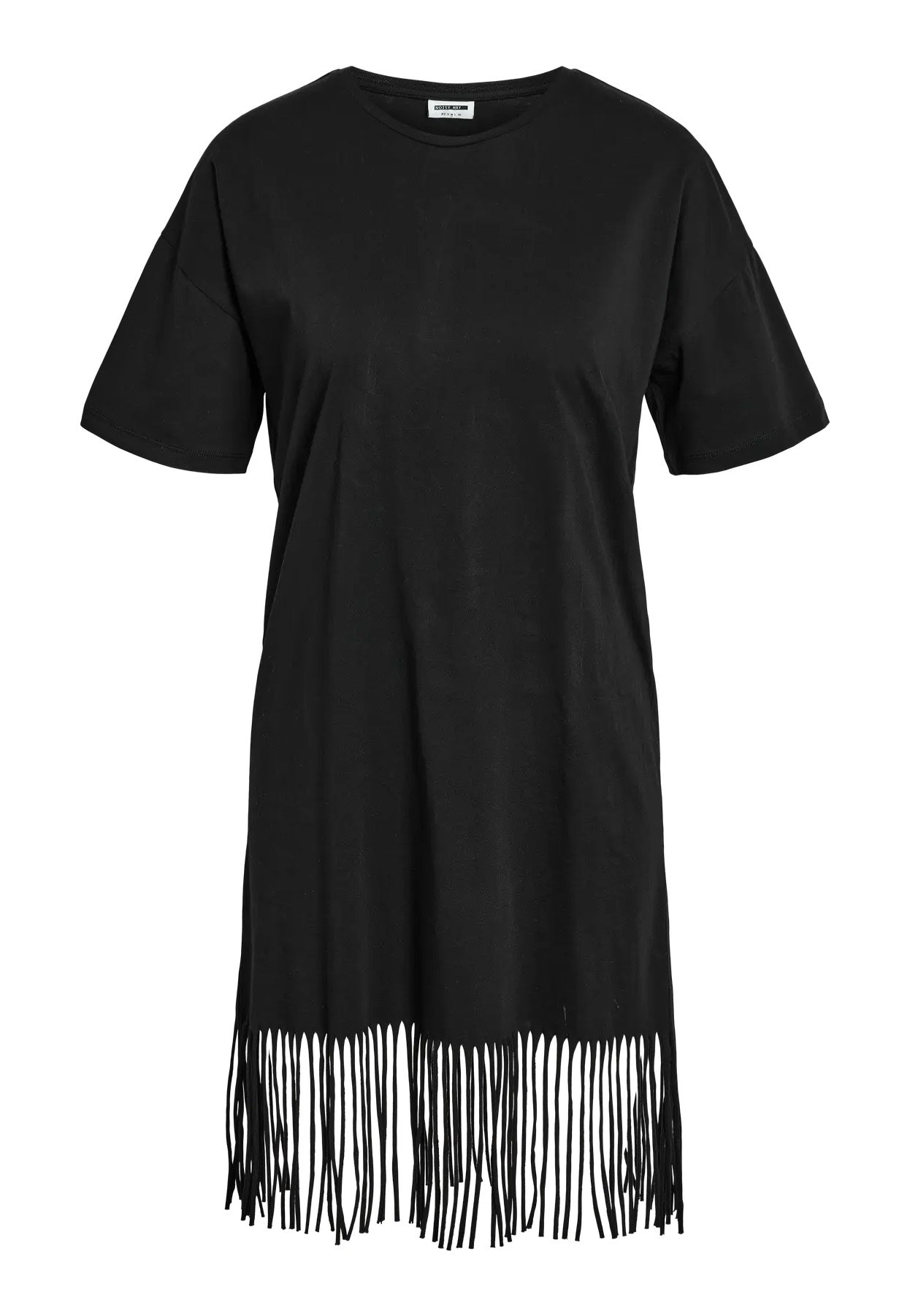 Noisy May - Keyla Fringe O Neck Black - Dress | Women-Image